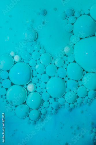 Abstract Liquid Paint Bubbles In Oil