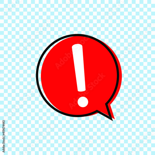 Exclamation mark icon, Attention concept, vector
