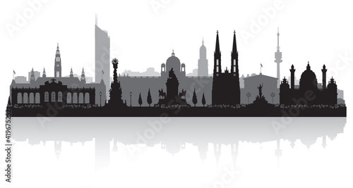 Vienna Austria city skyline silhouette