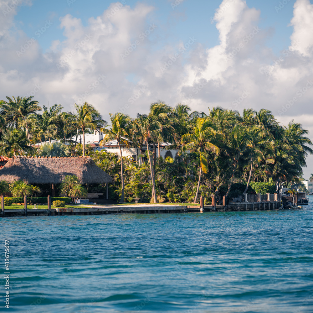 tropical island resort Miami Florida vacation cute beautiful palms sky hotel 