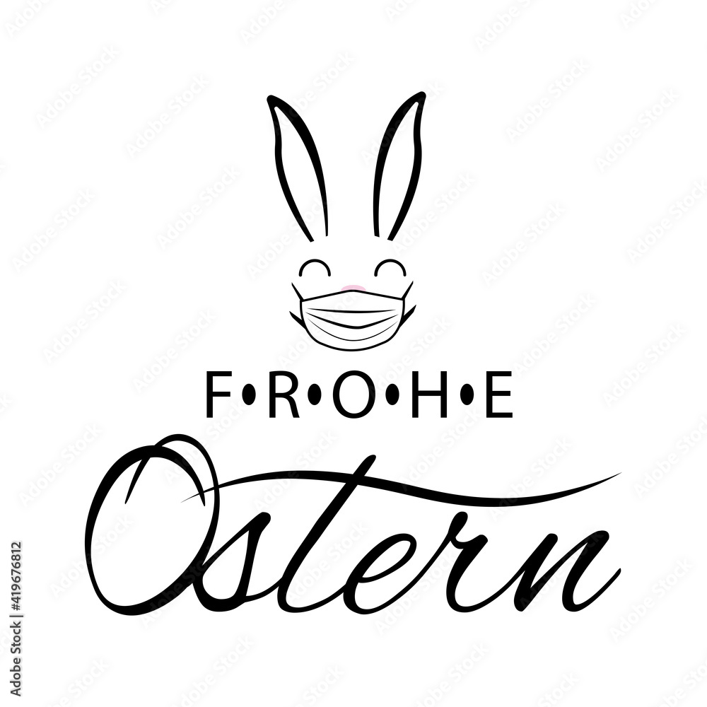 Obraz premium Happy Easter, Covid-19