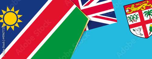 Namibia and Fiji flags, two vector flags.