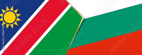 Namibia and Bulgaria flags, two vector flags.