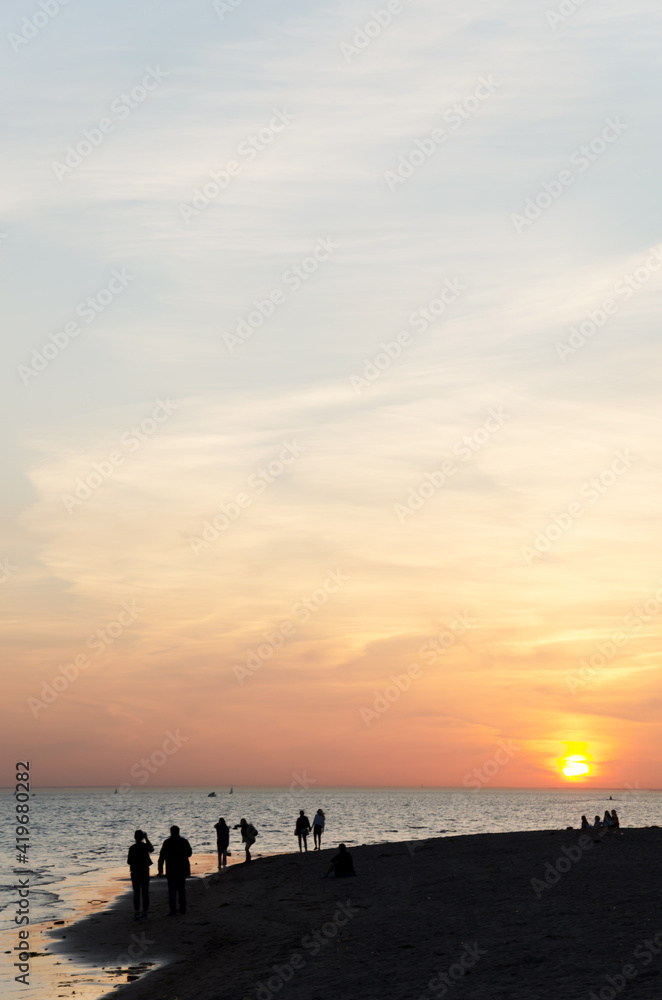 sunset on the beach