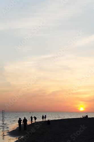 sunset on the beach © Milana