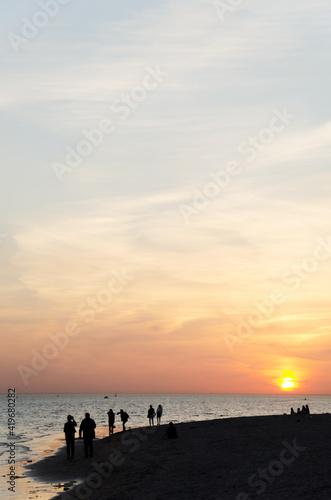 sunset on the beach