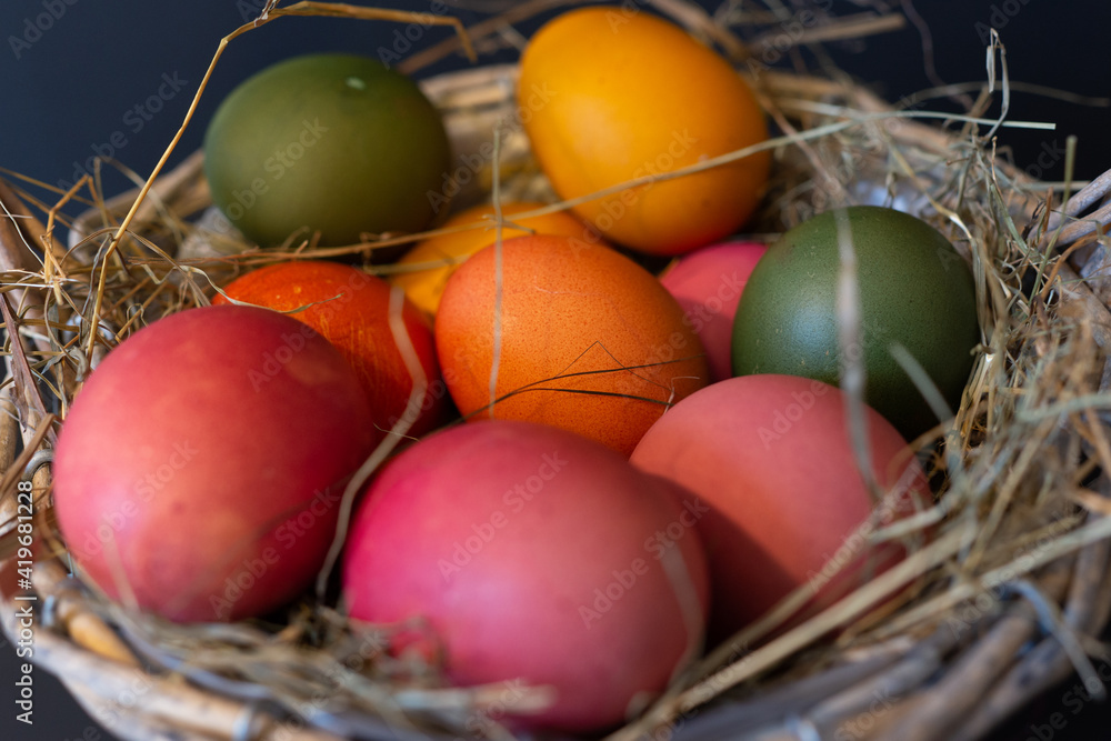 colorful easter eggs close up colorful easter eggs close up