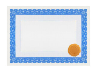 Certificate Dilploma with Gold Seal.