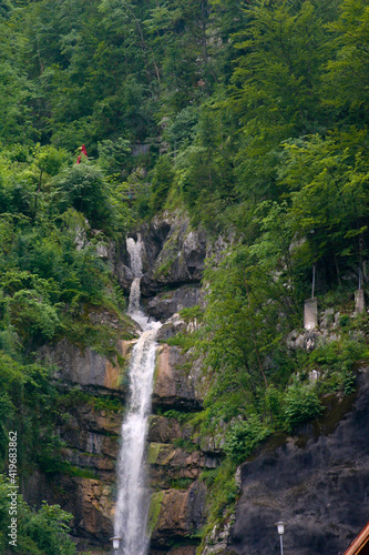 waterfall in the mountains