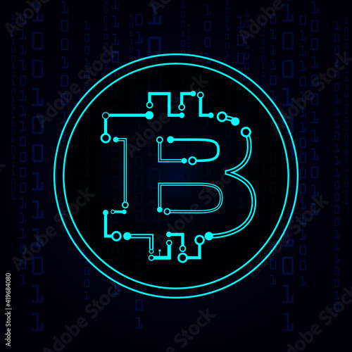 Bitcoin symbol illustration