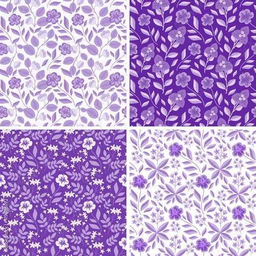 Seamless floral patterns