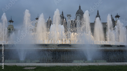 night show, beautiful fountains in Barcelona, Spain