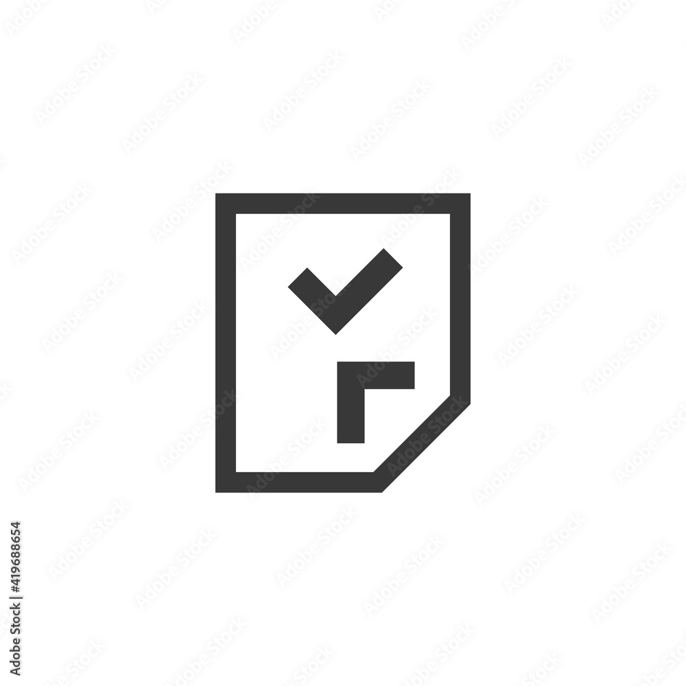 Approved file icon. Document symbol modern, simple, vector, icon for website design, mobile app, ui. Vector Illustration Approved file icon. Document symbol modern, simple, vector, icon for website design, mobile app, ui. Vector Illustration