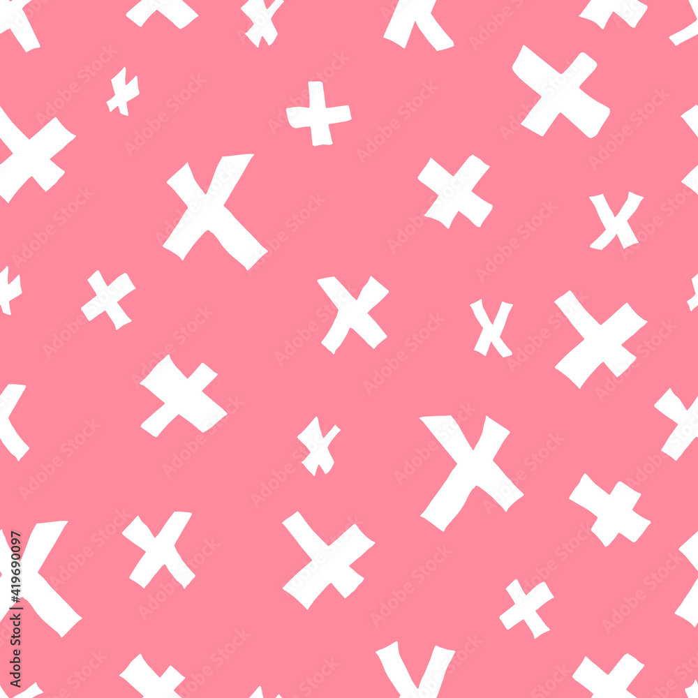seamless simple X pattern on contrasting background. For paper, fabric, textile, wallpaper, backgrounds. seamless simple X pattern on contrasting background. For paper, fabric, textile, wallpaper, backgrounds.