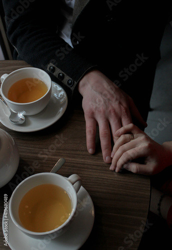 lovers over a cup of tea