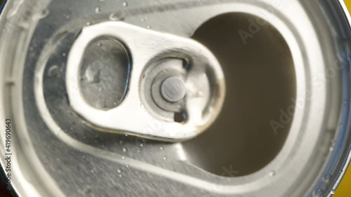 Opening beer can. Сold beer in the can