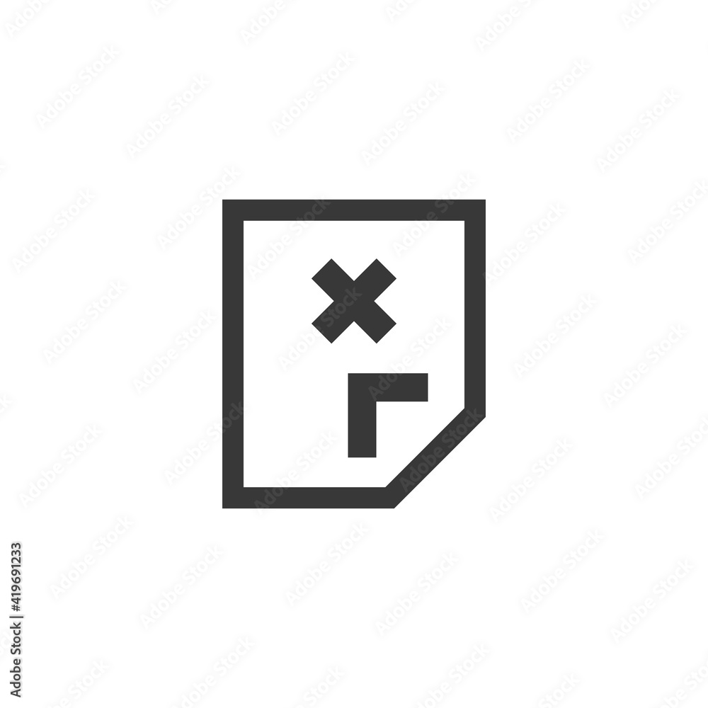 Delete file icon. Document symbol modern, simple, vector, icon for website design, mobile app, ui. Vector Illustration Delete file icon. Document symbol modern, simple, vector, icon for website design, mobile app, ui. Vector Illustration