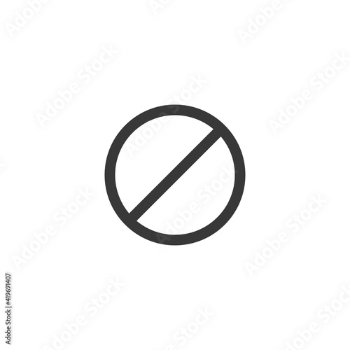 Block icon isolated on white background. Ban symbol modern, simple, vector, icon for website design, mobile app, ui. Vector Illustration