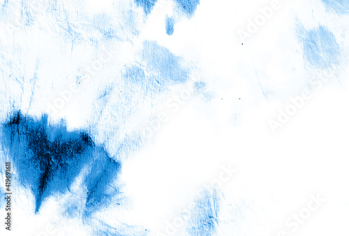 Blue Tie Dye Art. Fantasy Effect. Blue Tie Dye Immitation. Colorful Navy Denim Background. Magic Abstract Wallpaper. Grunge Artistic Dirty Painting. Beautiful Fashion Tie Dye.