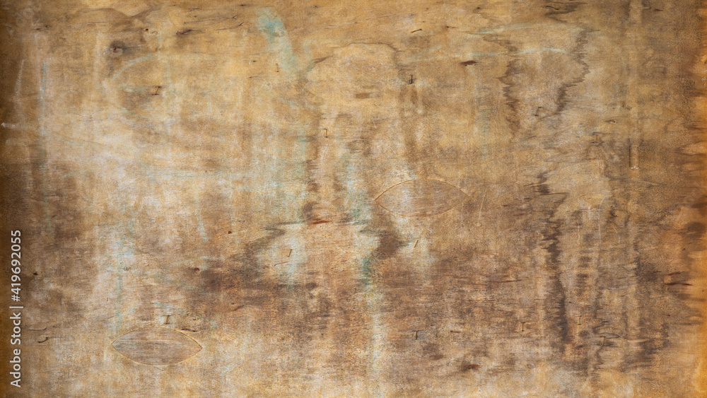 Obraz premium old brown rustic dark grunge wooden board texture - wood background banner