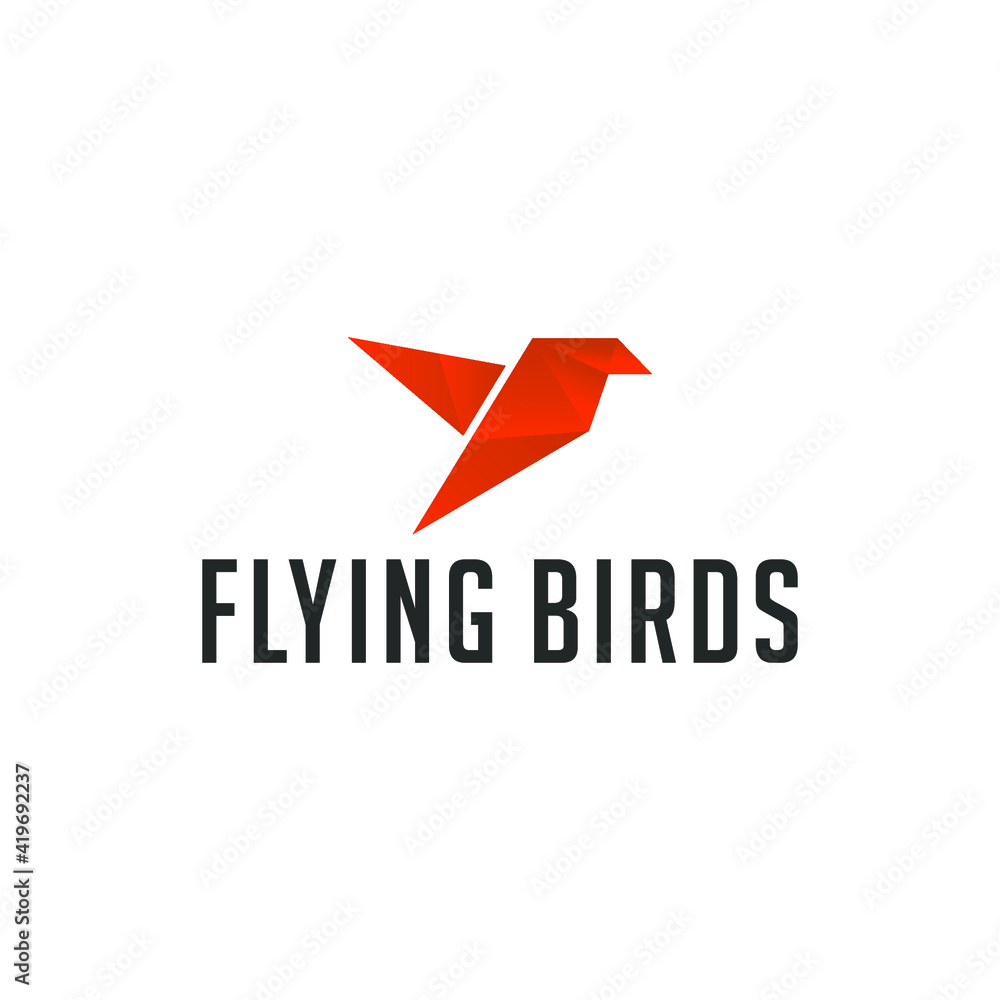 flying bird logo tamplate
