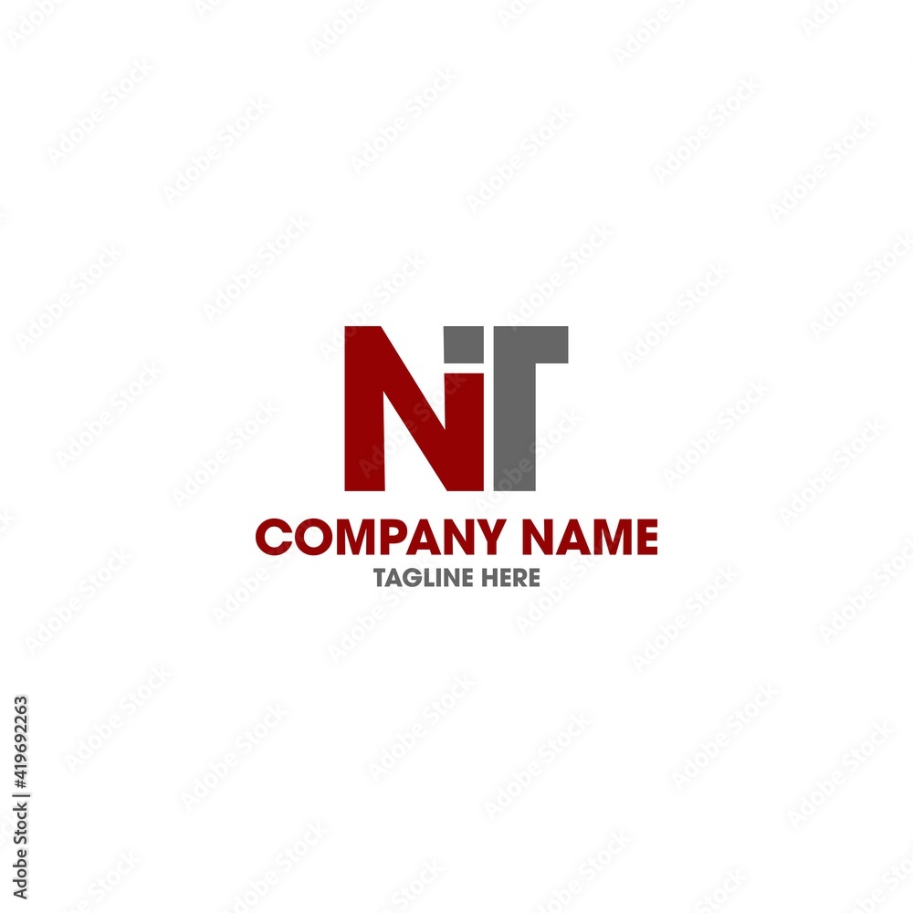 initial nt logo design initial nt logo design