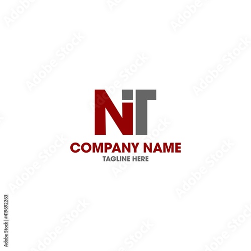 initial nt logo design