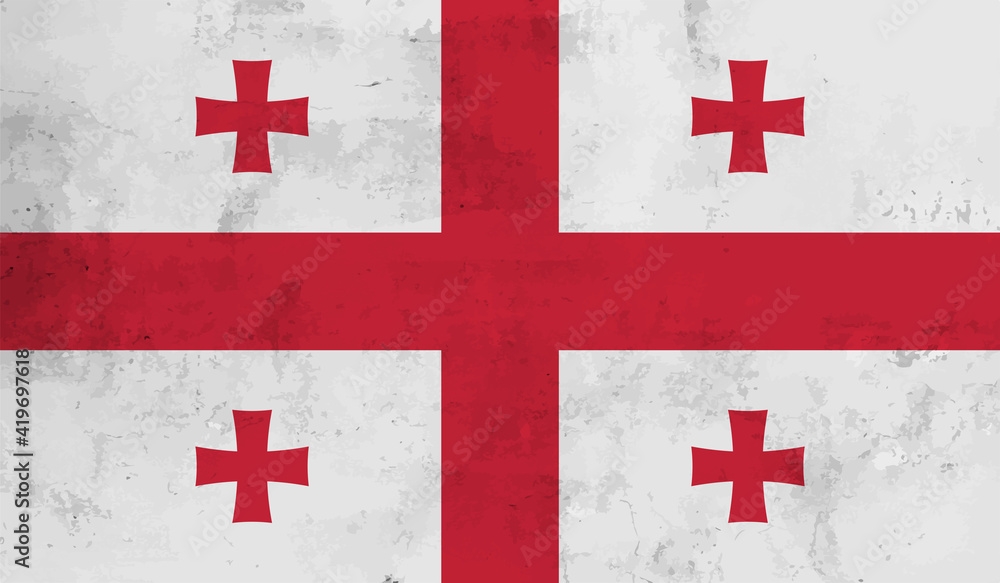 Georgia grunge flag. Vector illustration Georgia grunge flag. Vector illustration