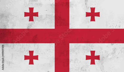 Georgia grunge flag. Vector illustration