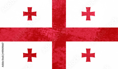 Georgia grunge flag. Vector illustration