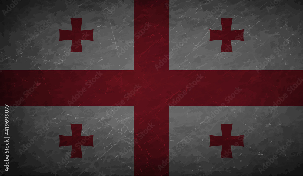 Georgia grunge flag. Vector illustration Georgia grunge flag. Vector illustration