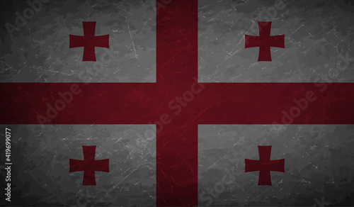 Georgia grunge flag. Vector illustration