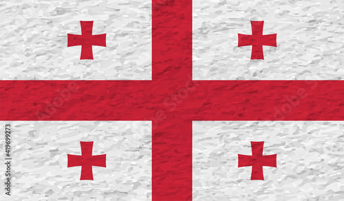 Georgia grunge flag. Vector illustration