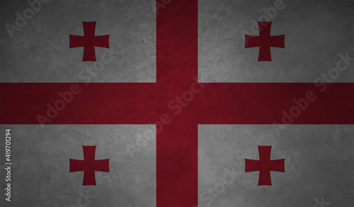 Georgia grunge flag. Vector illustration