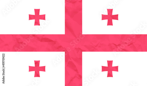 Georgia grunge flag. Vector illustration