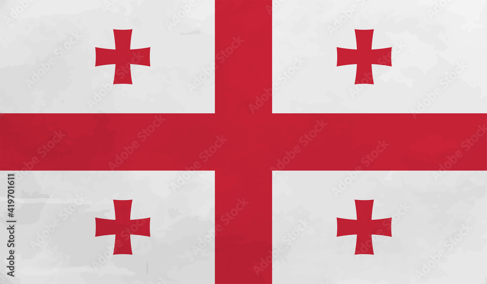Georgia grunge flag. Vector illustration Georgia grunge flag. Vector illustration