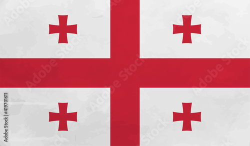 Georgia grunge flag. Vector illustration