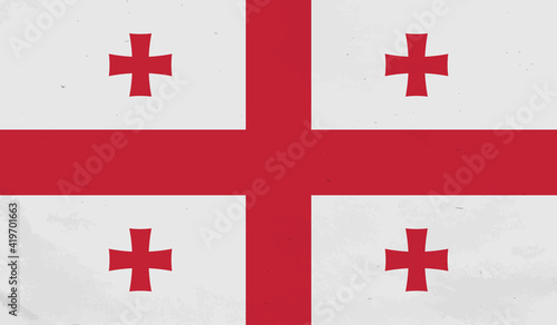 Georgia grunge flag. Vector illustration