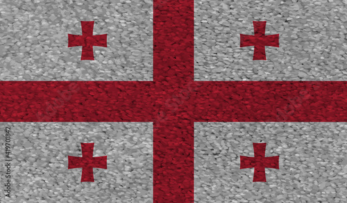 Georgia grunge flag. Vector illustration