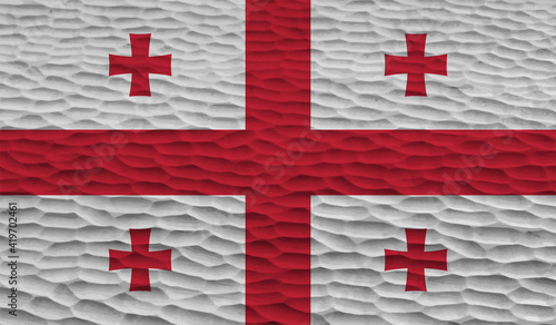Georgia grunge flag. Vector illustration
