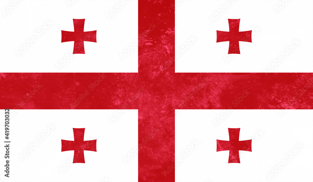 Georgia grunge flag. Vector illustration Georgia grunge flag. Vector illustration