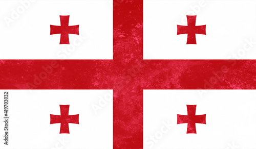 Georgia grunge flag. Vector illustration