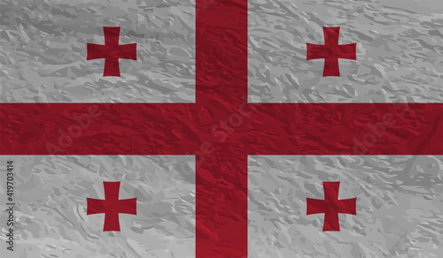 Georgia grunge flag. Vector illustration