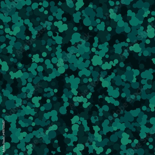 Dark green seamless pattern. Vector abstract background with confetti sprinkles © Andrew