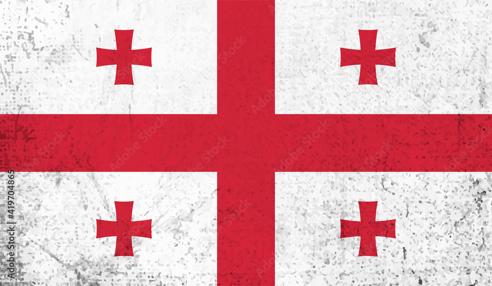 Georgia grunge flag. Vector illustration Georgia grunge flag. Vector illustration