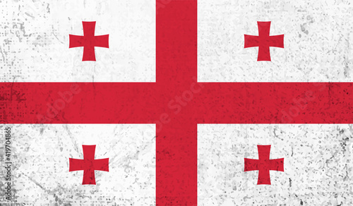 Georgia grunge flag. Vector illustration