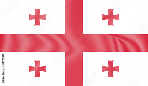 Georgia grunge flag. Vector illustration