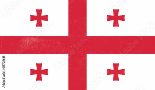 Georgia grunge flag. Vector illustration