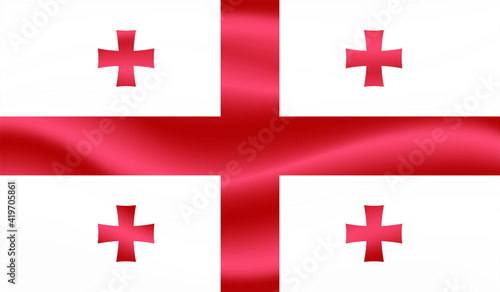 Georgia grunge flag. Vector illustration