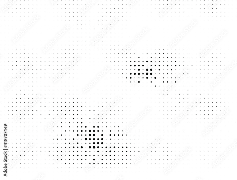 Dotted backdrop with circles, dots, point. Design element for web banners, posters, cards, wallpapers, sites. Vector illustration. Black and white colour